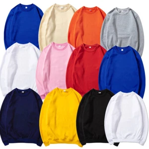 Women's Mens Casual Hoodie Tracksuit Sets Plain Sweatshirt Pullover Sports Suits - Picture 1 of 32