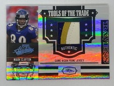 MARK CLAYTON 2007 Absolute Memorabilia 3 COLOR GAME WORN PATCH 08/50 Ravens