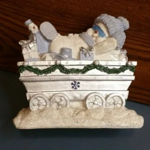 Snow Buddies by The Encore Group 2000B Resting in Sleigh Full of Presents  - Picture 1 of 7