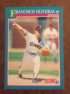 Francisco Oliveras 635 Score 1991 MLB Baseball Trading Card - Image 1 of 2
