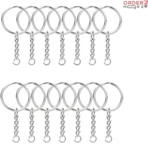 Elegant 200PCS Silver Key Rings with Smooth Edges - Ideal for Accessories - Picture 1 of 2