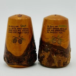 Neuheit Holzrinde glasiert Salz und Pfefferstreuer - Bild 1 von 9