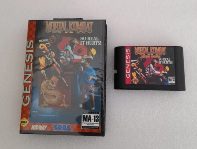Mortal Kombat Arcade Edition Version 2.0 with Case - Sega Genesis - Image 1 of 4