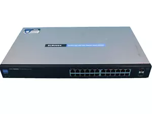Conmutador de red Ethernet inteligente Gigabit de 24 puertos Cisco Small Business SLM2024 - Imagen 1 de 3