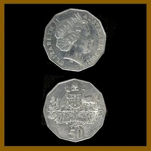 Australia 50 Cents Coin, 2001 KM# 491 100th Anniversary of Federation QEII (Cir) - Picture 1 of 1