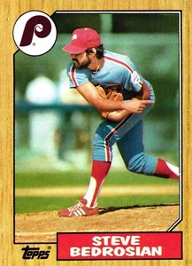 Steve Bedrosian 1987 Topps Baseball Card #736 Philadelphia Phillies - Picture 1 of 2