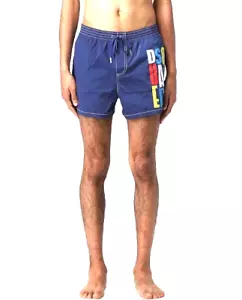 Dsquared2, boxer shorts, swimming trunks blue logo multicolor, made in Italy - Picture 1 of 5