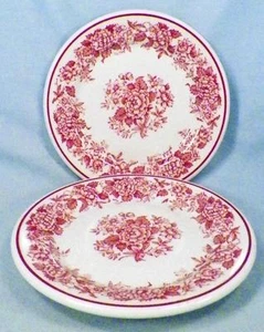2 Jessica Restaurant Plates Ware Dessert Royal Jackson Syracuse Pink Floral - Picture 1 of 6