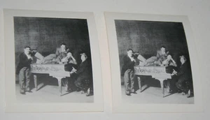 2 Marx Brothers on Piano Arcade Movie Star Promo B&W Wallet Photo card 1960-70s - Picture 1 of 1