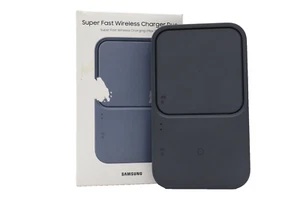 Chargeur sans fil Samsung 15W super rapide Duo Pad - Gris - Photo 1 sur 7