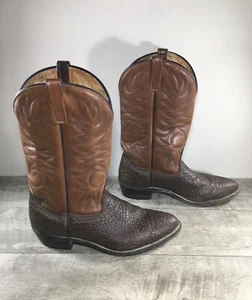 Vintage Union Made Cowboy Western Braun Leder Biker Motorrad Stiefel 13 Herren - Bild 1 von 12