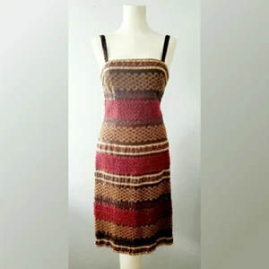 Nanette Lepore Boho Striped T Strap Dress - Picture 1 of 6