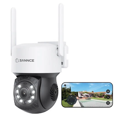 SANNCE 5MP 3K WLAN Überwachungskamera 2-Wege-Audio PT Cam Farbnachtsicht IP66 - Bild 1 von 4