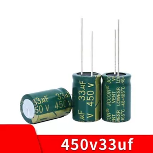 Condensatori elettrolitici radiali alluminio 33uF 450V 105°C montaggio PCB 16x25mm - Foto 1 di 4
