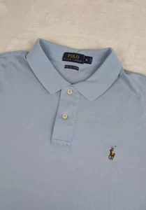 Polo Ralph Lauren Pima Soft Touch Polo Mens sz XL Light Blue Flesh Pony - Picture 1 of 9