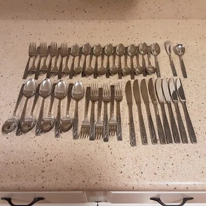 VTG Stanley Roberts Porcellana Stainless Flatware Forks Spoons Knives - 45 Pcs - Picture 1 of 9