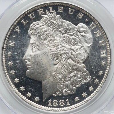 Morgan Silver Dollar 1881-O, PCGS MS-64+ Deep Mirror Proof-Like, CAC! Stunning! - Image 1 of 4