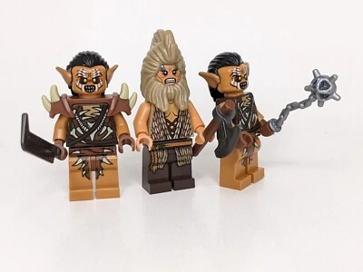 Lego El Hobbit Beorn y 2 Gundabad Orco Minifigura Lote Dol Guldur Emboscada 79011 anillos Foto 1 de 4