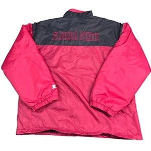 Vintage Starter Florida Seminoles FSU Puffer Jacket Adult Size Large Red NCAA - Picture 1 of 14