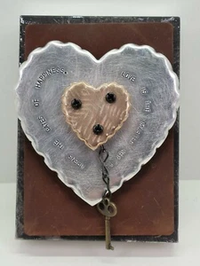 Love is the Key Opens Gates of Happiness Handmade Metal Wall Plaque Home Decor  - Picture 1 of 7