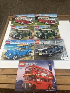 Lego Creator Automobile Manual Lot Instructions VW Bus Mustang Mini Cooper - Picture 1 of 4