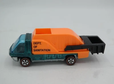 Vintage 1969 HOT WHEELS 'The Heavyweights' Redline Sanitation HK NRMT Blue Green - Image 1 of 4