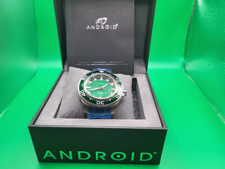 Новый в коробке Android Divemaster 200 AD765 зеленый циферблат 45 мм 660 футов дайвер фильм - Изображение 1 из 4