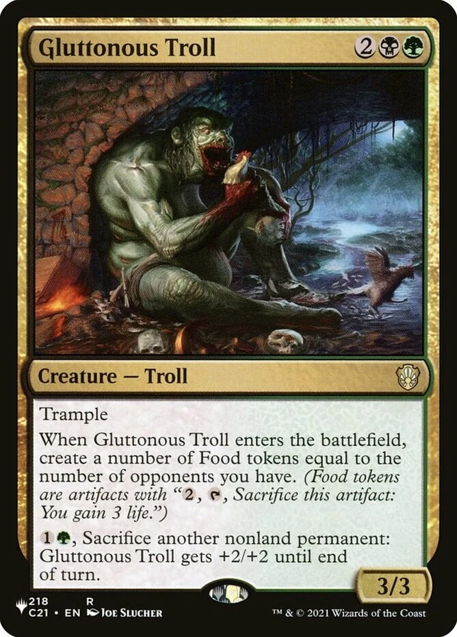 Gluttonous Troll - The List - The List #218 MTG Magic The Gathering - Image 1 of 1