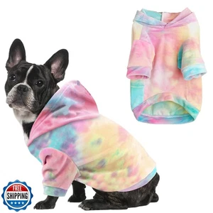 Mklhgty Tie Dye Dog Hoodie Puppy Sweater Sweatshirt, Cold Weather Coat Pet Cl - Picture 1 of 5