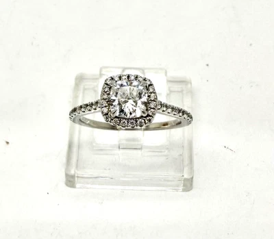 .82 Carat Cushion Cut Natural Diamond VS 14k White Gold w/Card Appraisal - 5 - Image 1 of 4