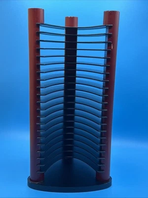 Vintage Atlantic 20 Audio CD holder Plastic &Wood 13.5* high ( NO CDs INCLUDED)  - Image 1 of 4