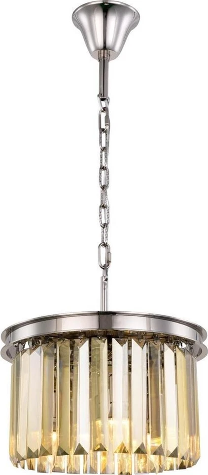 Sydney Vintage Teak Crystal Pendant Light-UL-Listed - Image 1 of 1