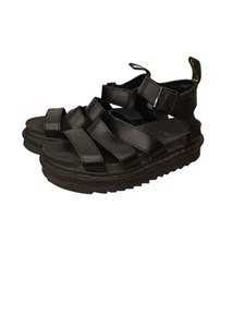 Dr Martens Sandals Womens 6 Blaire Strappy Black Buckle Strap Comfort Open Toe - Picture 1 of 11