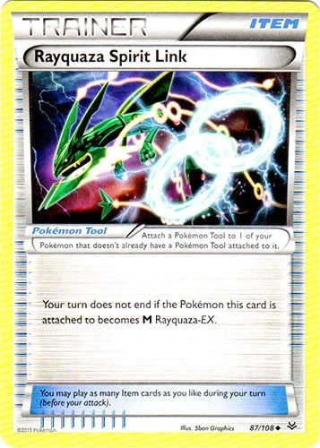 4x Lightly Played Rayquaza Spirit Link - 87/108 - Uncommon Pokemon Roaring Skies - Image 1 of 1