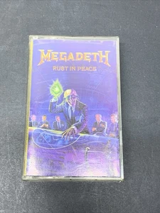 1990 Megadeth - Rust In Peace Cassette Tape - Picture 1 of 6