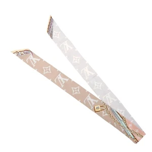 Louis Vuitton Monogram Bandeau BB Ultimate Silk 100% Scarf M78819 Auth Used F/S - Picture 1 of 13
