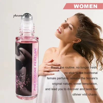 Aceite corporal de feromonas para mujeres que atraen a hombres aroma roll-on esencial atractivo 1 oz Foto 1 de 4