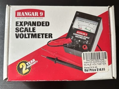 New Hangar 9 Expanded Scale RC Remote Control Airplane Battery Voltmeter HAN105. - Image 1 of 3
