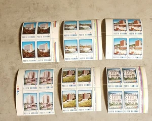 ROMANIA-RESORTS IN ROMANIA- IN BLOCKS OF FOUR MNH - Picture 1 of 1
