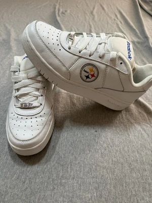 Tênis Reebok NFL Pittsburgh Steelers Super Bowl XL aniversário branco masculino 7,5 TAG - Imagem 1 de 4