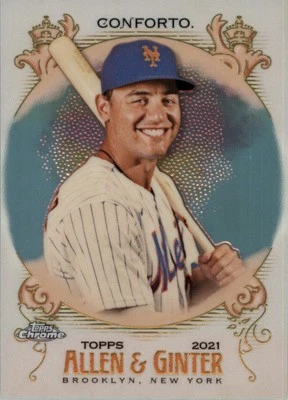 2021 Topps Allen and Ginter Chrome Refractors #175 Michael Conforto - BB - Image 1 of 2