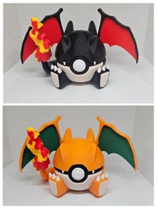 3D gedruckter Charizard 0006 inspirierter Pokeball. Regular oder Shiny - Bild 1 von 9