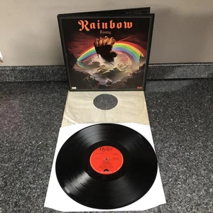 LP VINYL BLACKMORE'S RAINBOW ALBUM RAINBOW RISING 2490137 UK 1ST PRESS EX+/EX - Picture 1 of 17