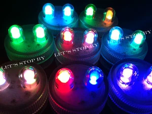 60 RGB Super Bright Dual LED Submersible Light Wedding Feather Floral Tea Vase - Picture 1 of 3
