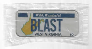Sealed 1980 Cereal Prize West Virginia BLAST Mini License Plate - Picture 1 of 1