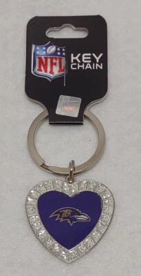 Baltimore Ravens NFL licensed  heart-shaped keychain - Image 1 of 2