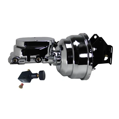 Ford Galaxie Chrome Power Brake Booster convert mnl to power disc brakes adj vlv - Image 1 of 2