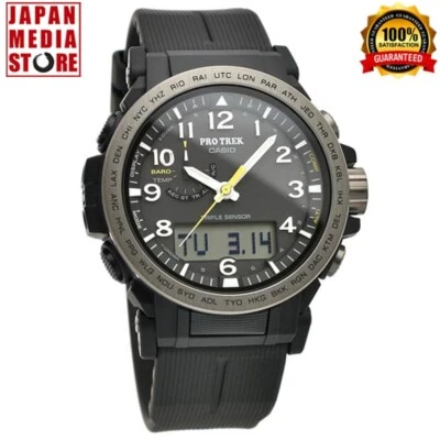 Casio Pro Trek PRW-51Y-1JF Black Climber Line Solar Radio Men Watch New in Box - Image 1 of 4