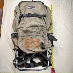 Vintage Jansport Frame Backpack Hip Wings Hiking Camping Made In USA Olive/Black - Picture 1 of 24