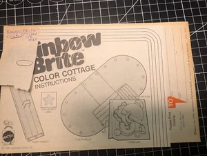 Rainbow Brite Color Cottage Instructions, Receipt FoHallmark Mattel 1983 Vintage - Imagen 1 de 11